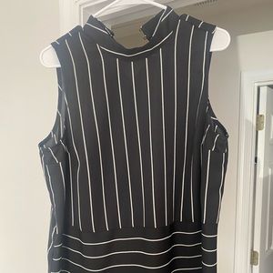 Black and white striped tank